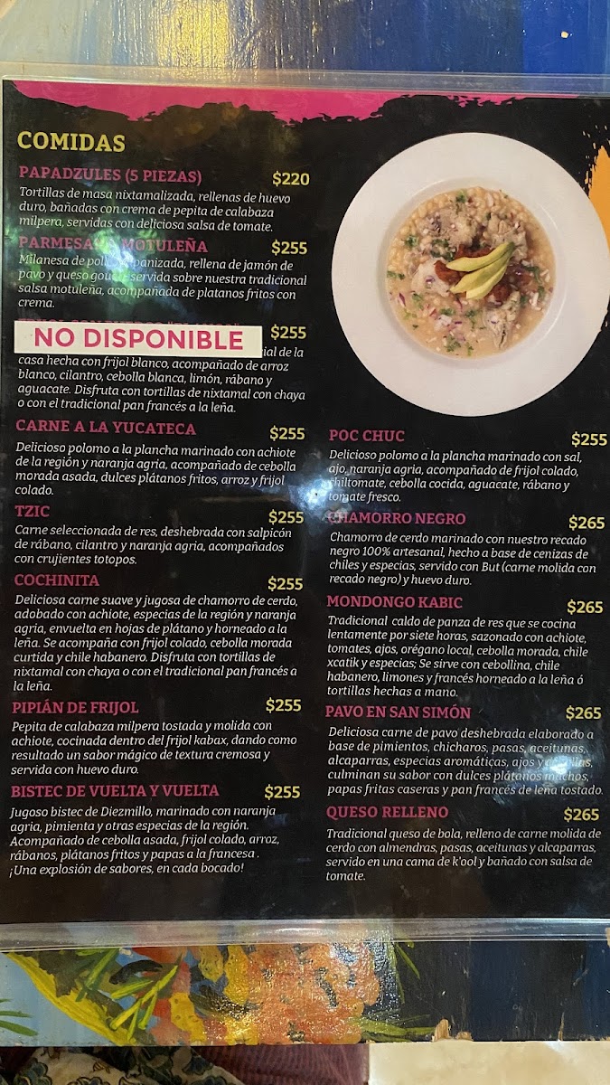 Restaurante Puruxon Cauich Menu - Image 2
